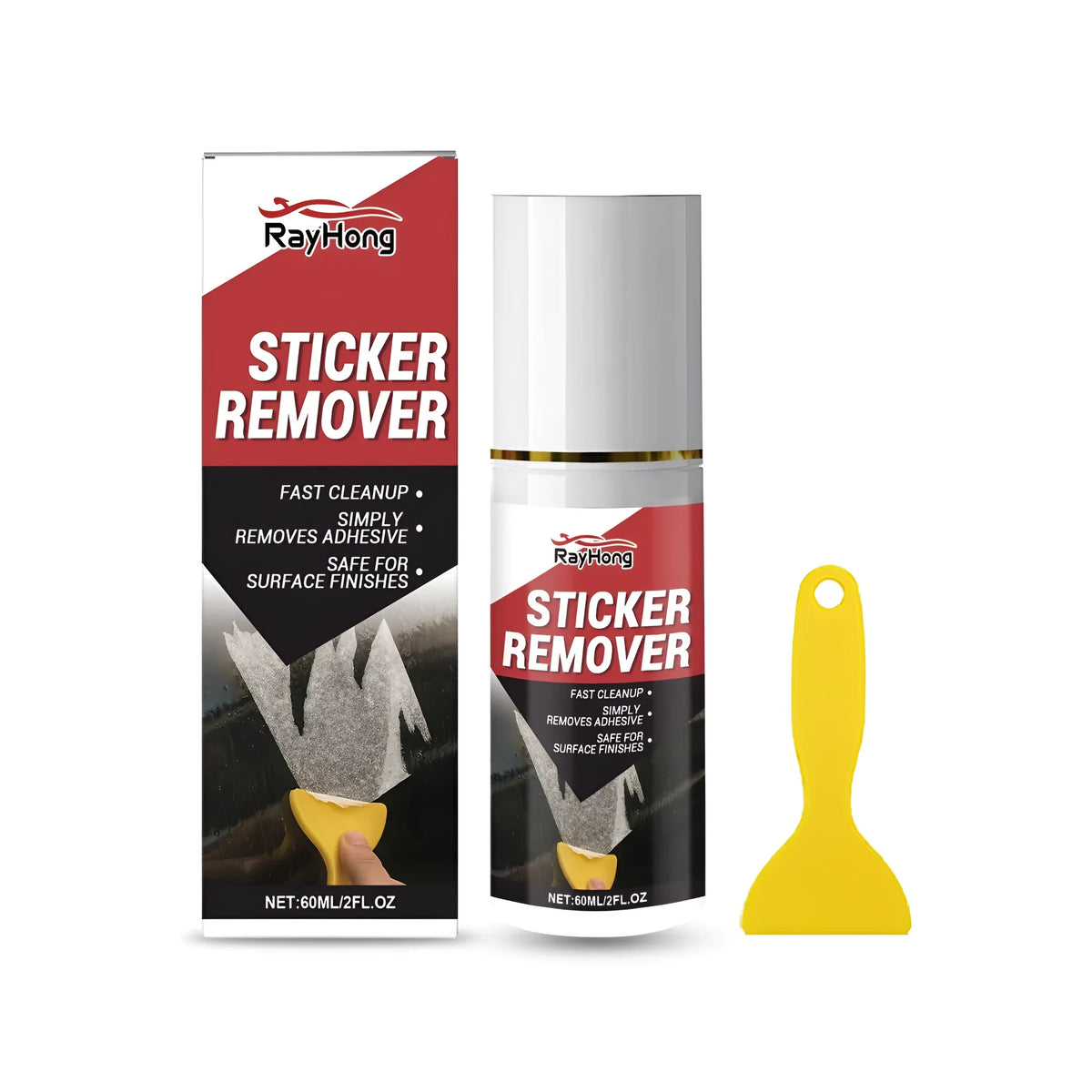 Automobile viscose removal kit with car sticker remover cleaning agent bottle