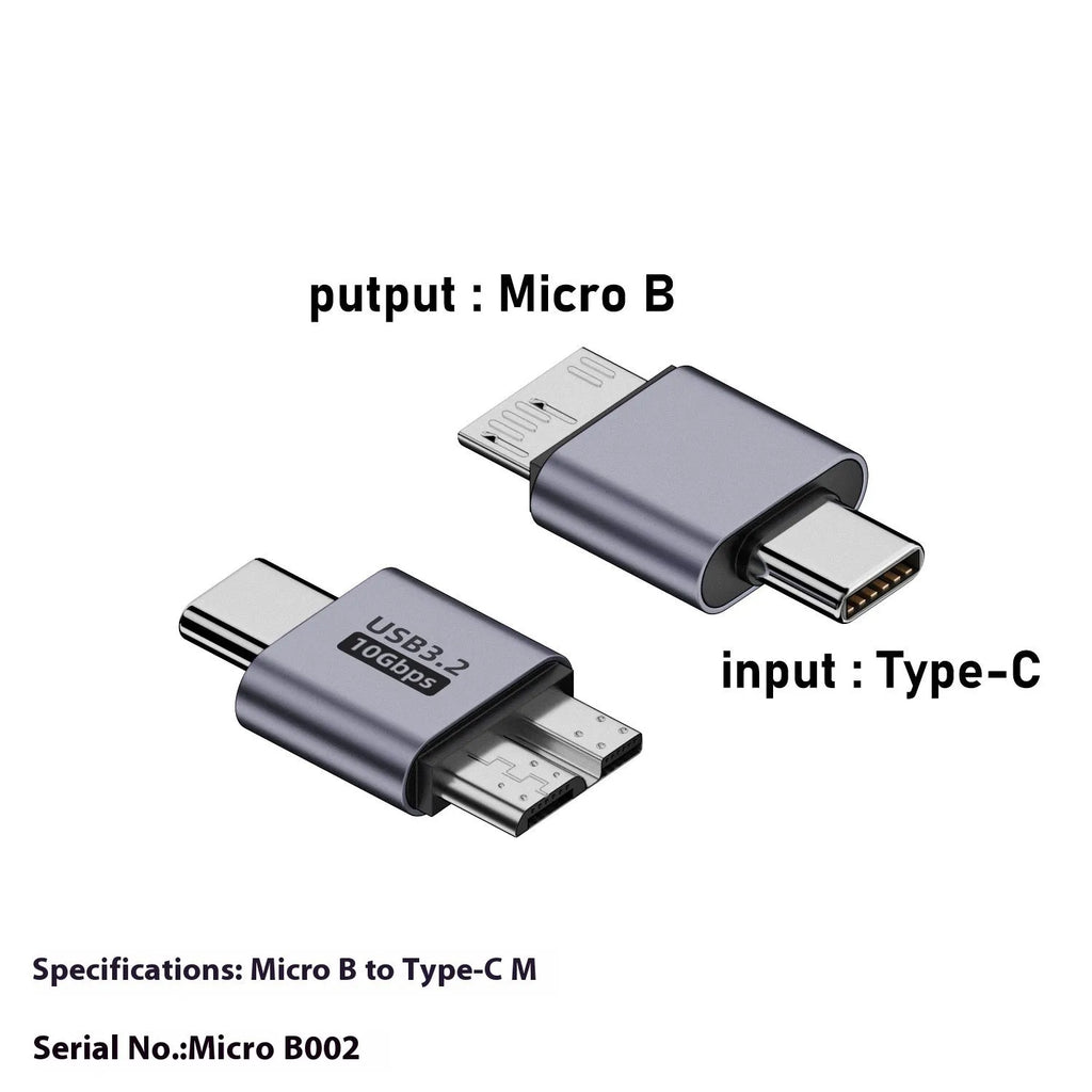 USB AM to Micro-B adapter connector for Micro-B interface devices