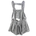 Pets apron in coral fleece with inner bag, non-stick and anti-grab for cats and small dogs 1-7kg