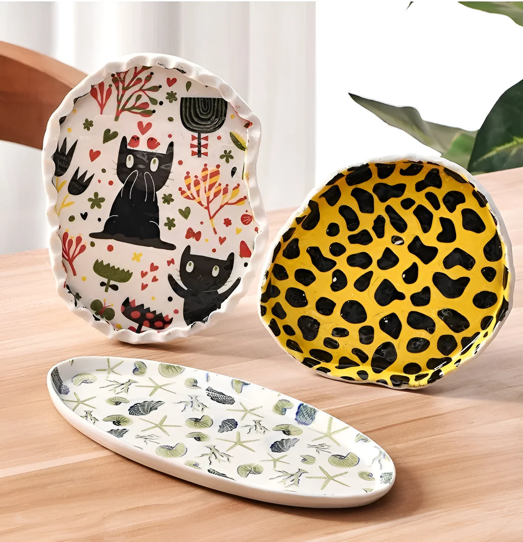 Under glaze applique pottery paste sheet, 49cm x 34cm, cartoon flower decal paper for ceramic kiln firing at 1180-1350°C