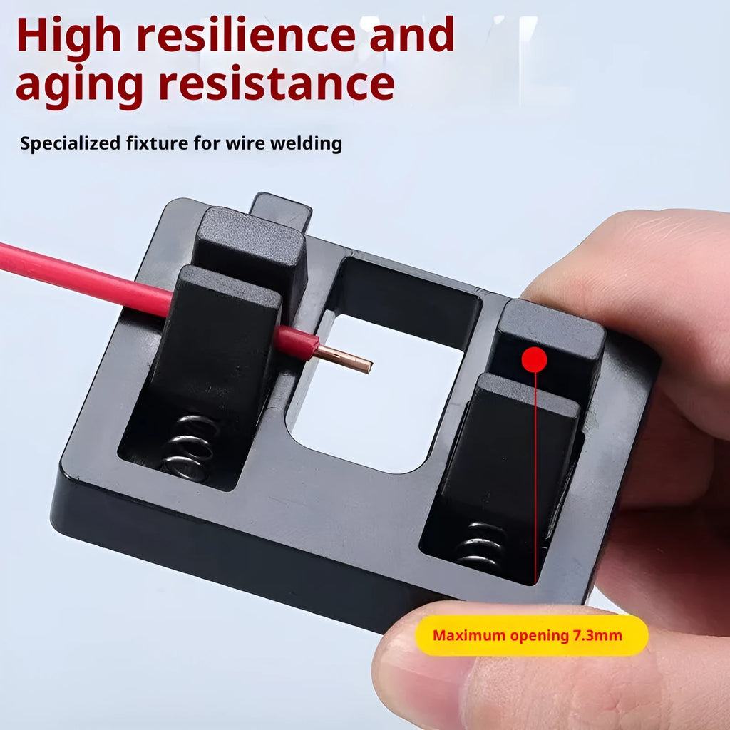 High rebound plastic wire welding fixer holder with non-slip double card grip for wiring repair