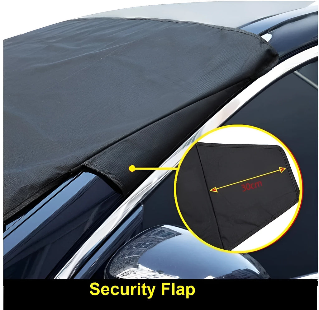 Black rubber Oxford cloth windshield ice and snow gown for car frost protection