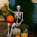 90cm tall plastic skeleton model with movable joints for Halloween outdoor decoration