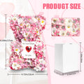 Pink handmade artificial rose bear ornament 17cm polyester foam