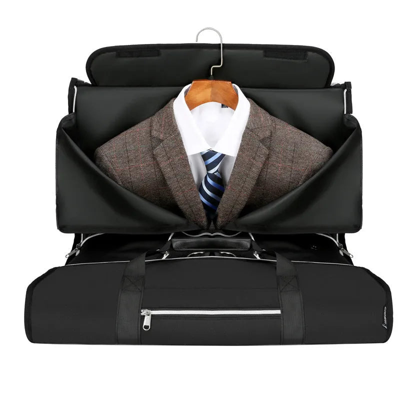 Waterproof Oxford cloth storage bag in grey colour showing dry-wet separation compartments and breathable lining.