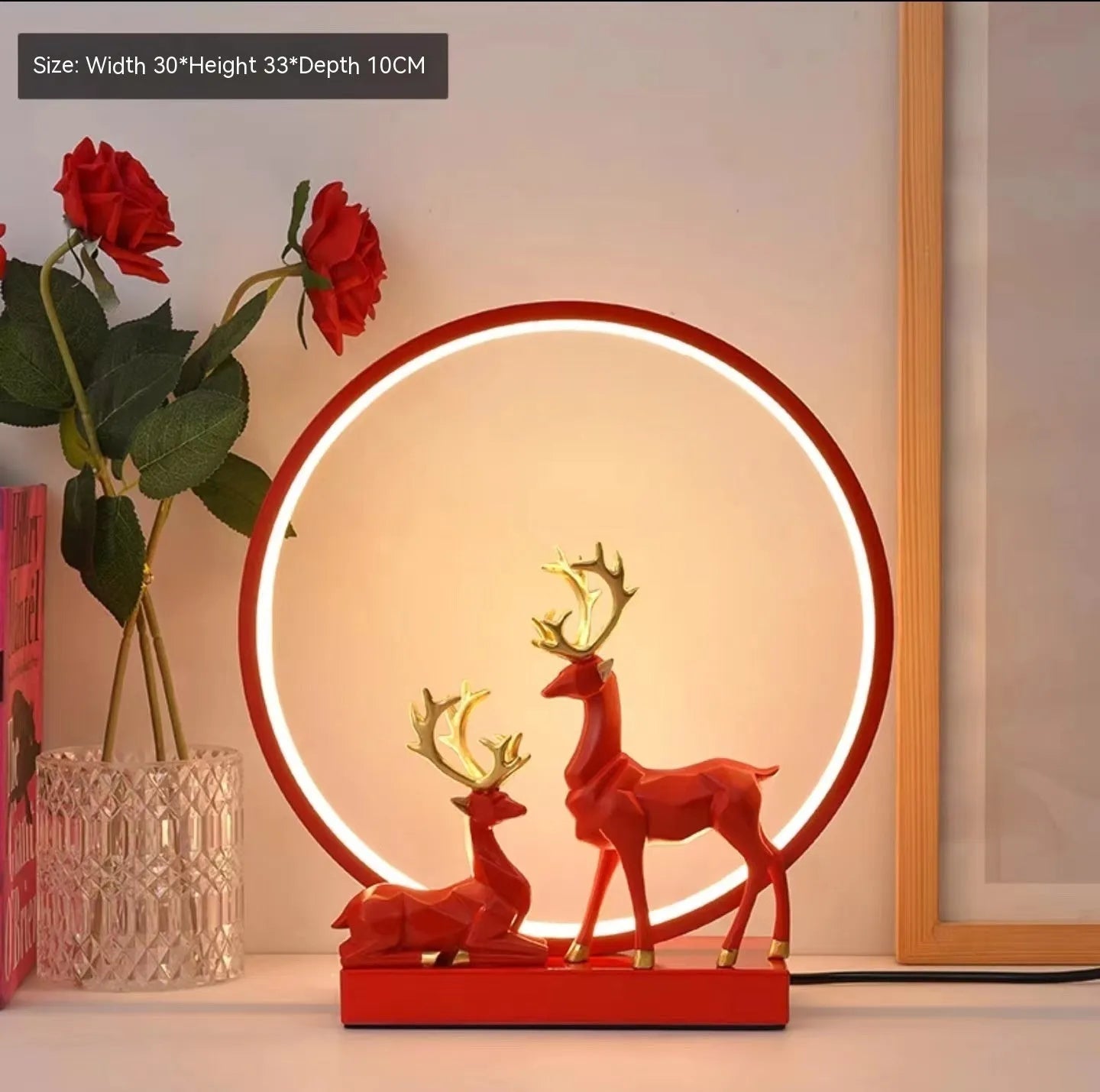 Modern simplicity bride dowry night light in noble gold or white with button or remote control