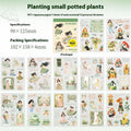 Double material retro sticker book with character and landscape printed motifs in quiet reading time style