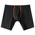 Men's ice silk boxers in multiple colours showing mid-waist fit and U-convex pouch design.