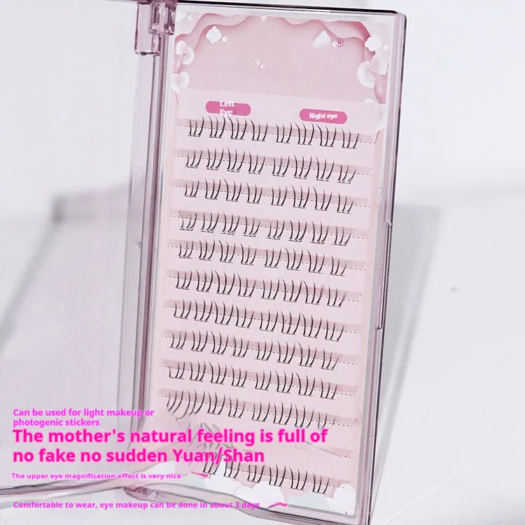 Kitten's paw false lower eyelashes with 12-row segmented design and 4-6mm length variation
