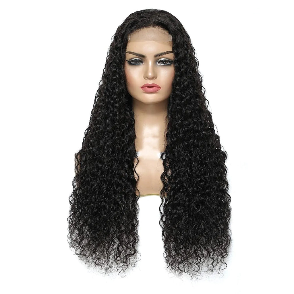 Long curly front lace wig for ladies, matte chemical fibre, 13x3.5cm lace range, 150% density, 10-28 inch lengths