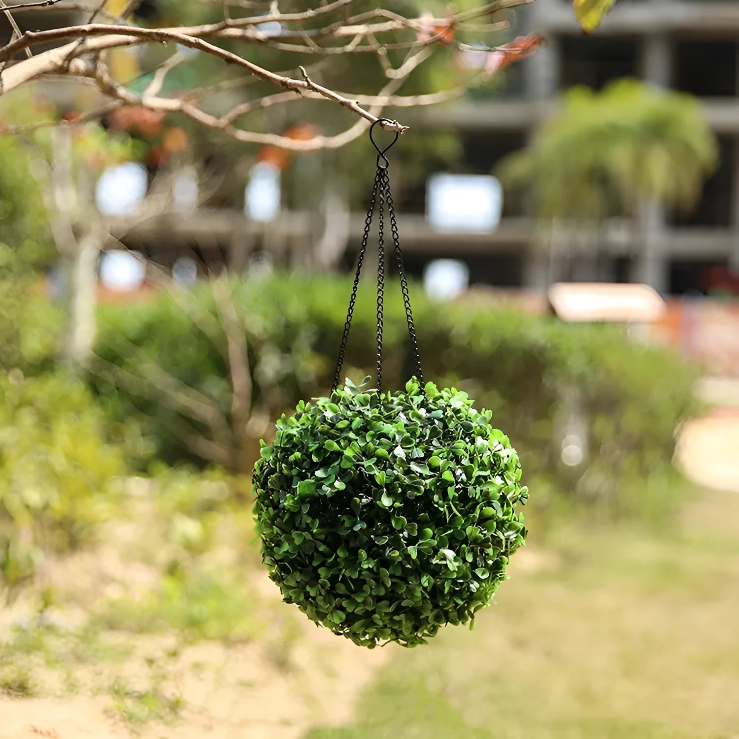 Solar grass ball light with plastic rattan shade, IP55 rated, 20x20x34cm, warm white LED for garden decoration