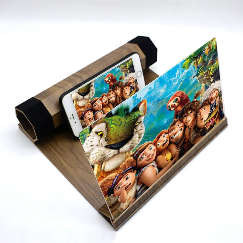 Wood grain cell phone amplifier with anti-glare and radiation reduction features in black walnut colour