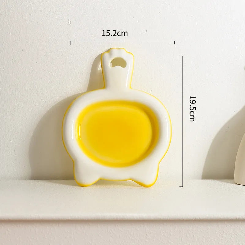 Ceramic cat bowl with shallow design in selected colour showing curved edges for spillage reduction