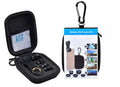 Universal 5-in-1 clip-on smartphone lens kit with fisheye, wide-angle, macro, telephoto, and CPL lenses on a black background.