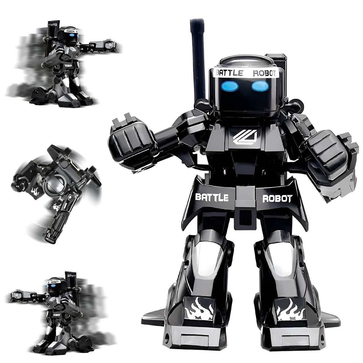 777-615 mini RC battle robot with remote control, punching action, light and sound, plastic body, 7 x 6.5 x 9.5 cm