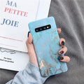 Samsung marble pattern phone case back cover in PC material with water sticker design