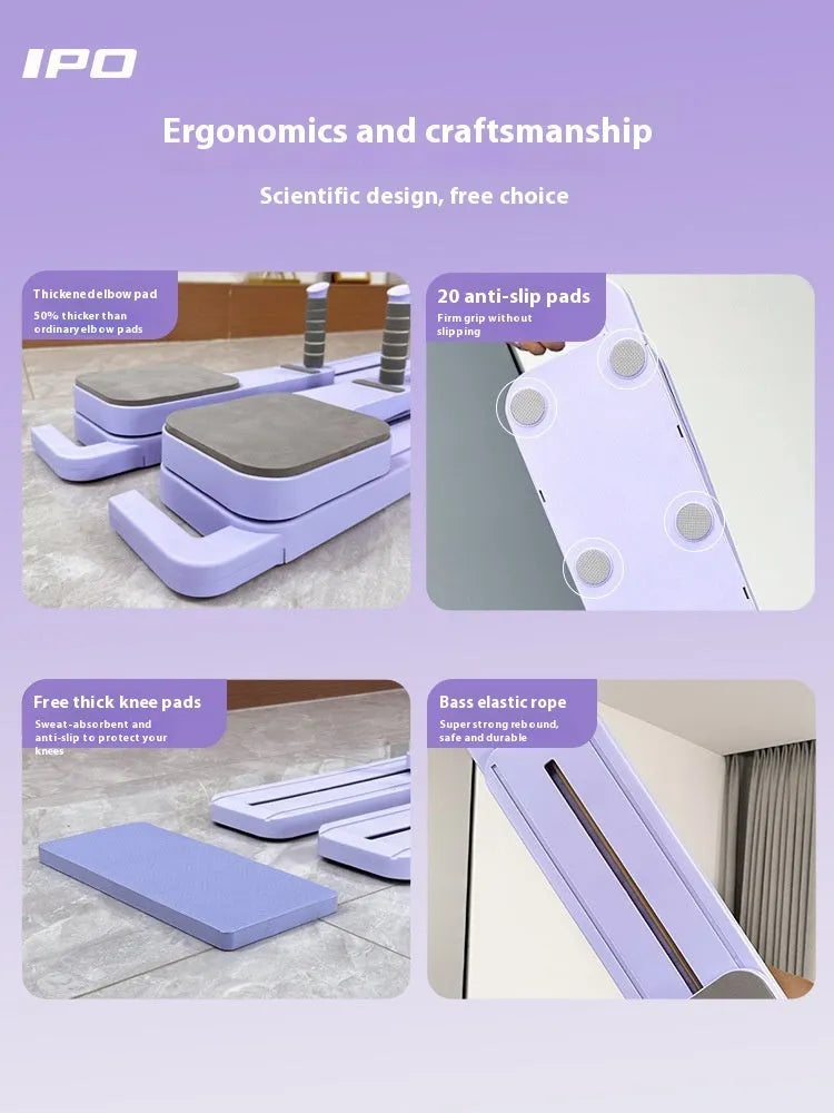 Multifunctional split supine board skiing machine integrated in Purple PP material 15x14x145mm