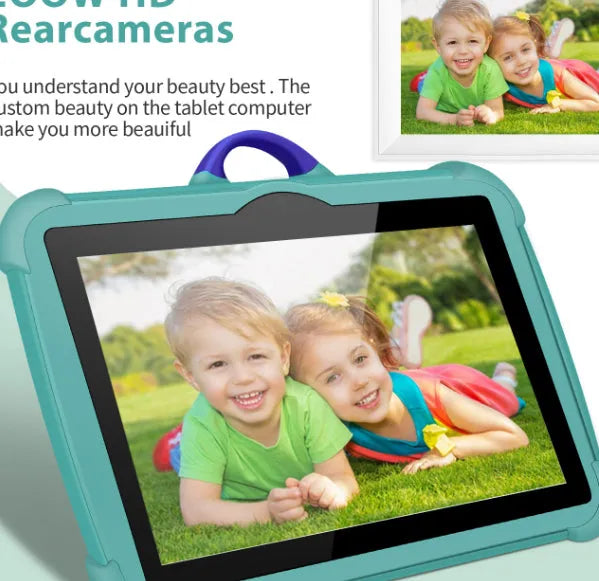 Drop-resistant 7-inch kids tablet PC in sky blue with IPS screen and Bluetooth