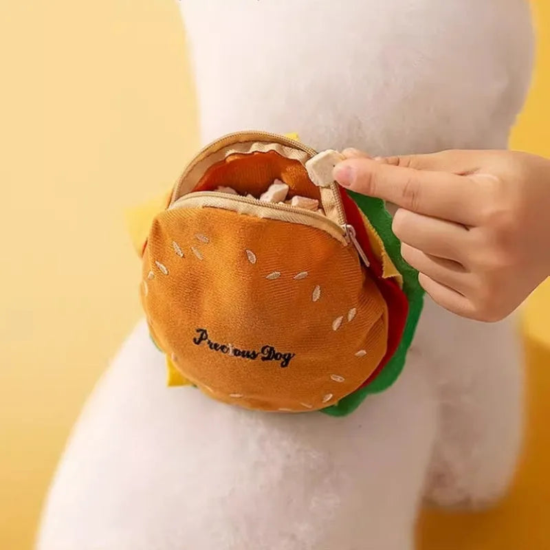 Cartoon hamburger design adjustable vest leash for dogs and cats with backpack
