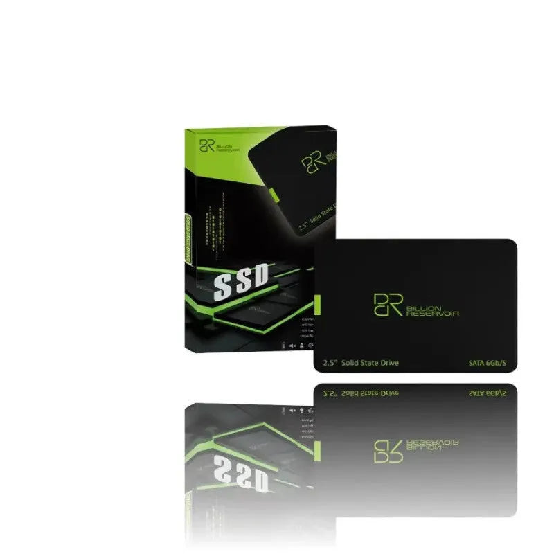 Black 2.5-inch SATA solid state drive for desktop and laptop internal storage upgrade.