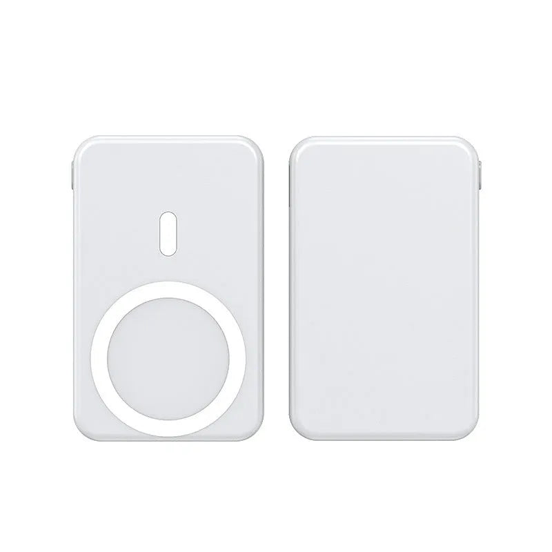 Small portable magnetic wireless power bank for iPhone charging