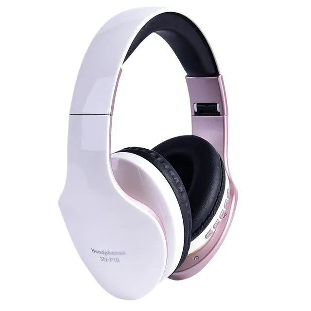 HobbyLane Bluetooth wireless headset with 40mm drivers in black, red, and white colour options