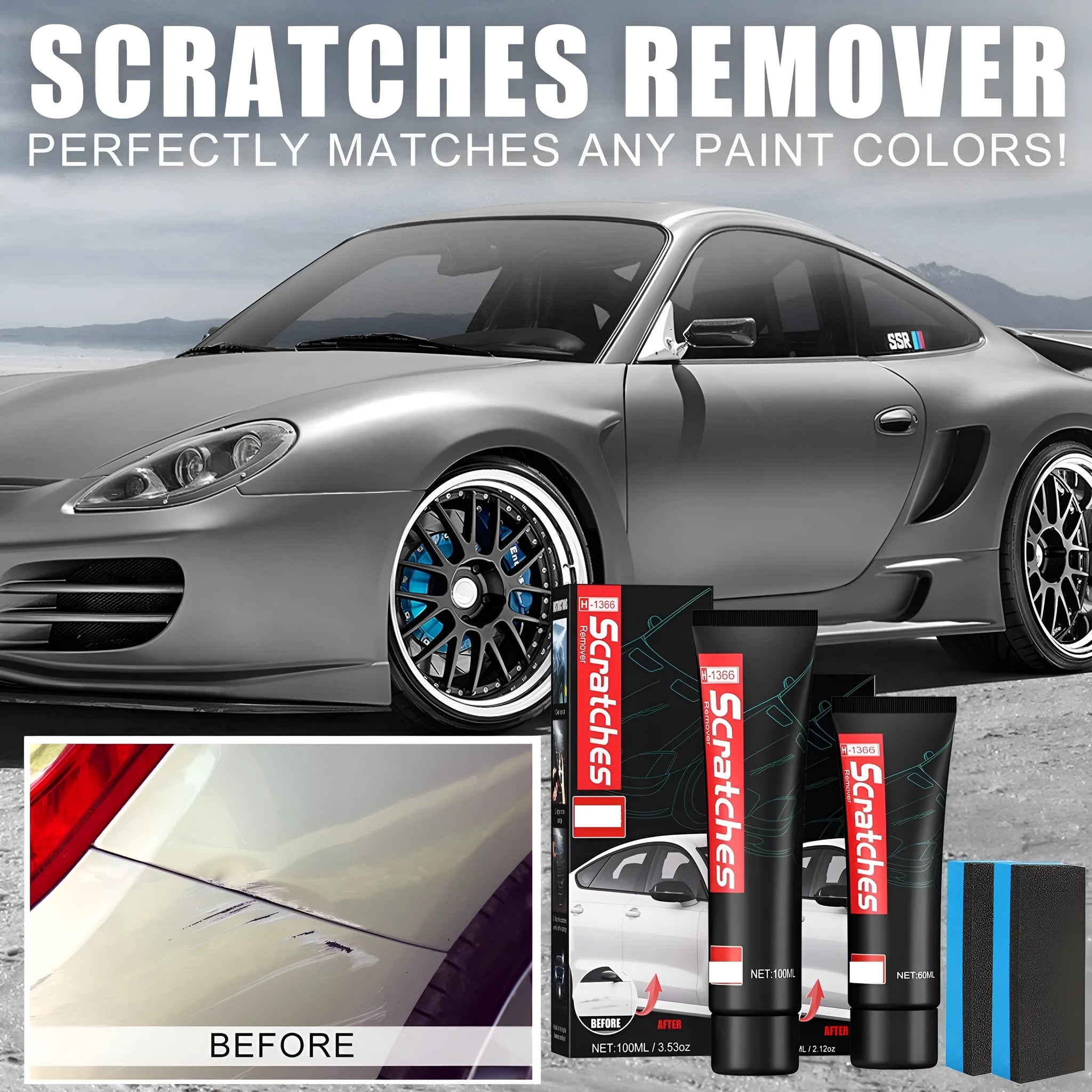 60ml automotive scratch repair cream container for car paint surface restoration