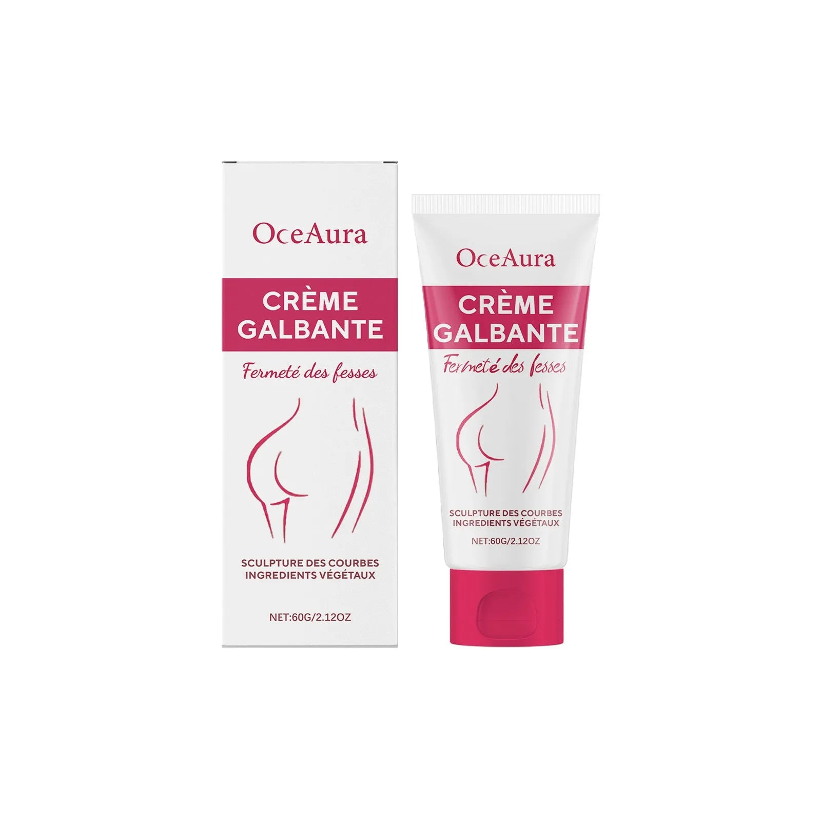 Jar of hip and neck moisturising cream with botanical extracts, 60g capacity.