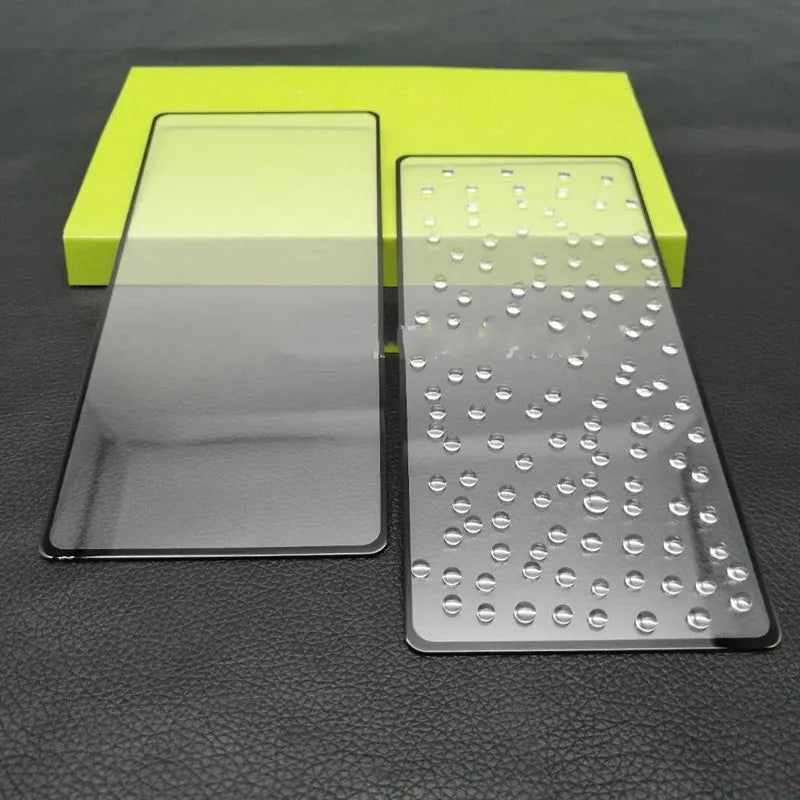 Tempered glass screen protector for Samsung A51 and A51 5G with anti-fingerprint coating, black printing style