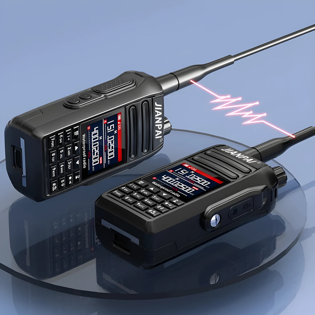 Black Interphone waterproof aviation full band motorcycle communication system with dustproof function