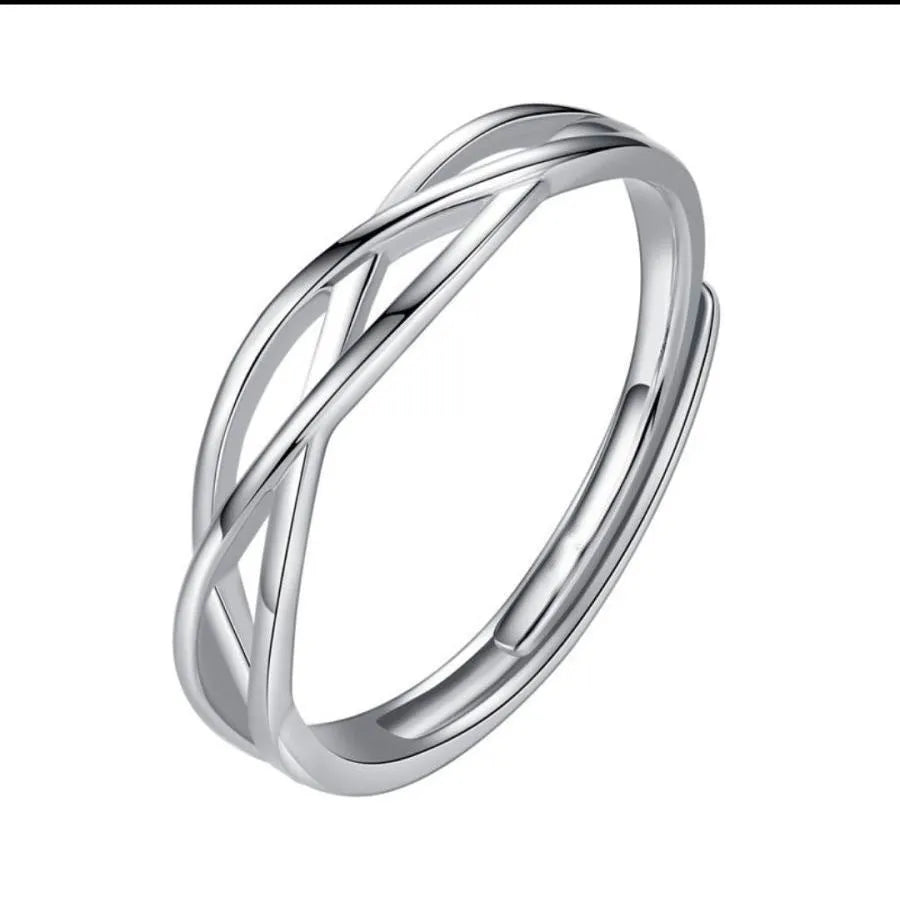 Couple's ring in zinc alloy with electroplating, shown in heart, leaf, U-shape, or geometric shape for men or women.