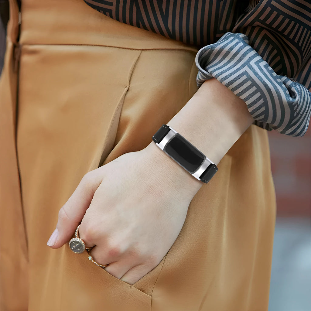 Genuine cowhide leather strap for Fitbit Charge 5 and Charge 6 in various colours