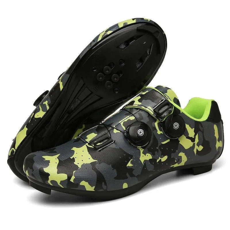 Outdoor sports road bike shoes with lock in multiple colours for men and women