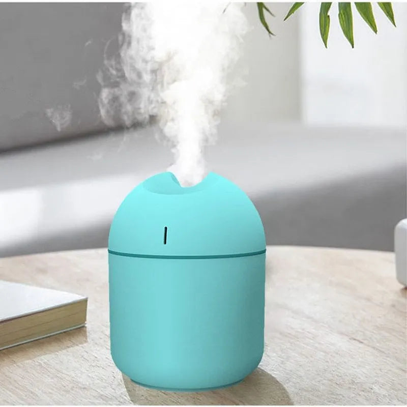 Aromatherapy humidifier white pink green with 1L tank and USB power