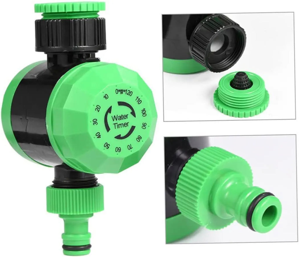 Plastic mechanical garden water timer 140mm with 120-minute timed watering and automatic shut-off
