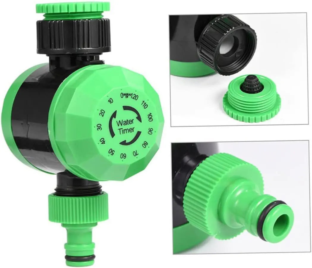 Plastic mechanical garden water timer 140mm with 120-minute timed watering and automatic shut-off