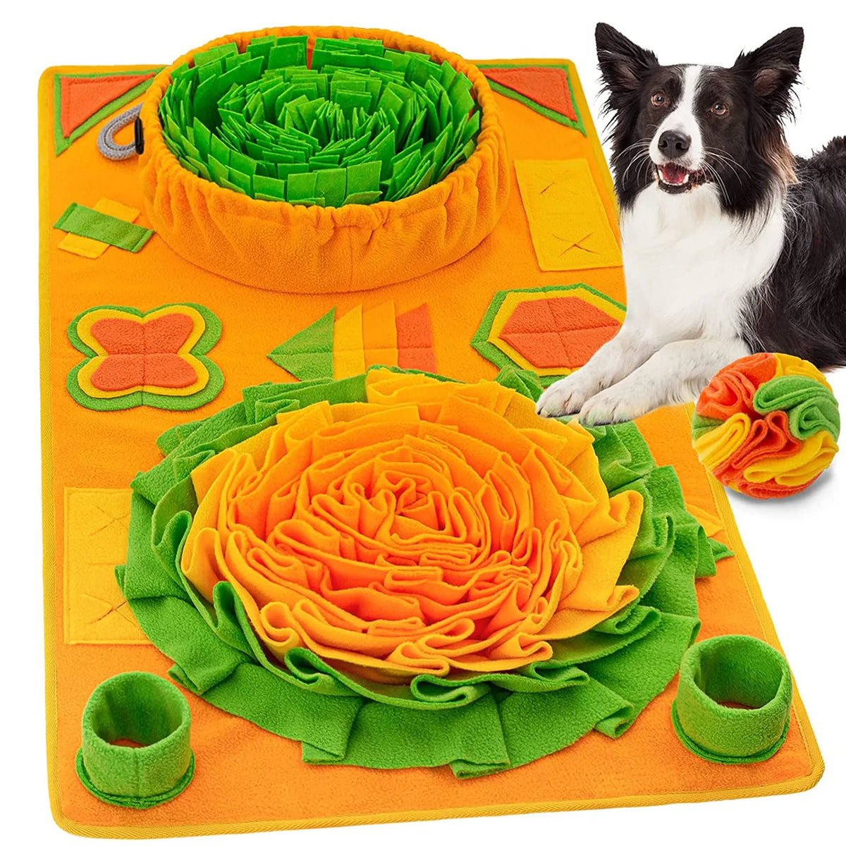 Polar fleece sniffing pad 85x50cm in cushion gift ball colour for interactive dog feeding and mental stimulation