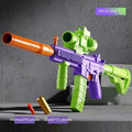 Plastic M416 radish gun soft bullet toy with throwing shell mechanism and orange warheads
