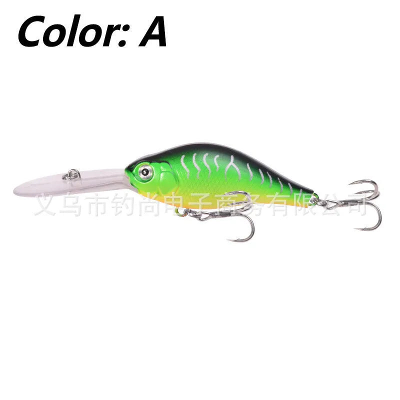 10.5cm hard fishing lure with deep diving lip and multiple colour options