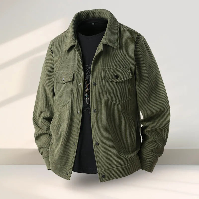 Men's slim fit casual coat in black, coffee, green, or white for plus size daily wear.