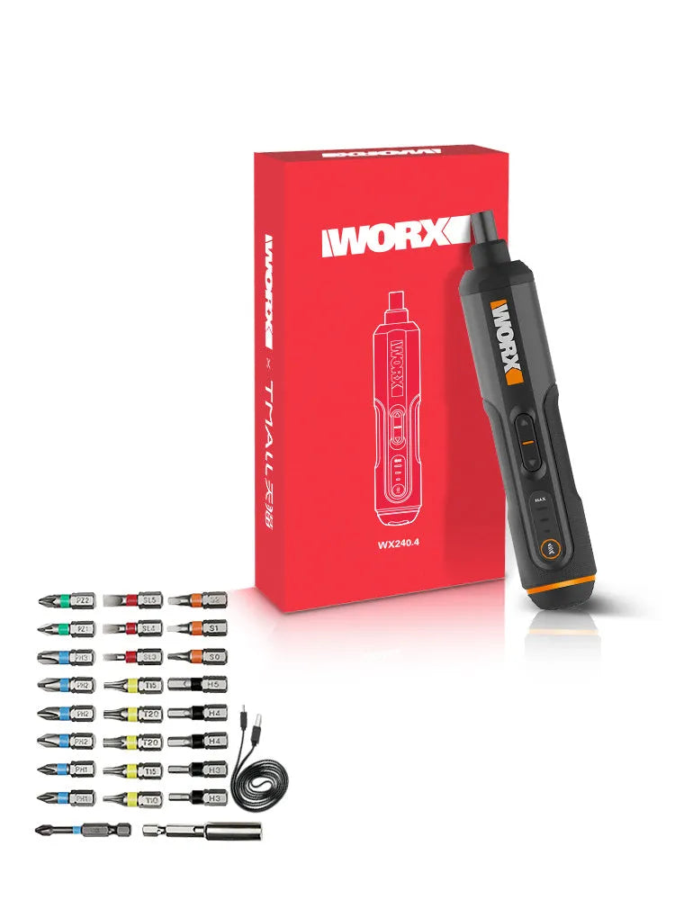WX240 3.6V cordless electric screwdriver with variable speed, forward and reverse, and torque control