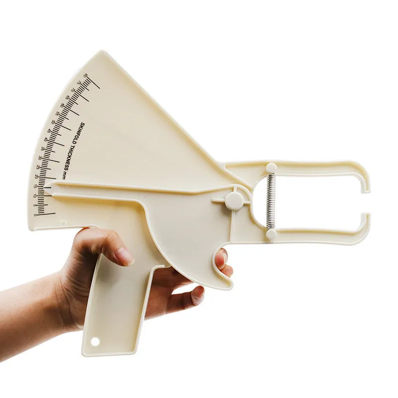 Plastic sebum clamp fat clip caliper in black with 0-80mm scale and fat ruler