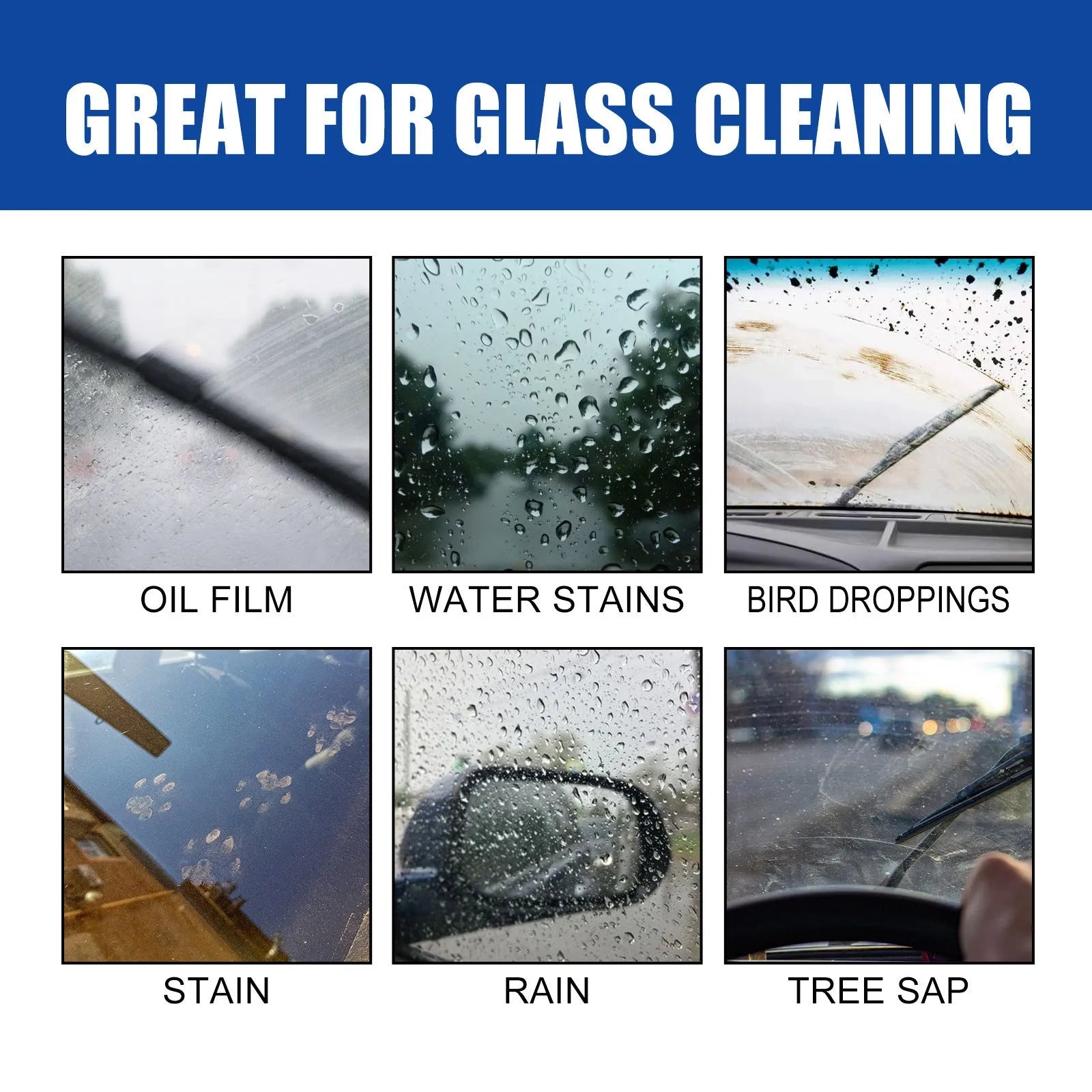 120ml glass oil film remover bottle and sponge for cleaning car window stains