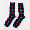 Happy tube socks with banana fruit design in cotton 200-pin high-density one size 39-43 for men and women