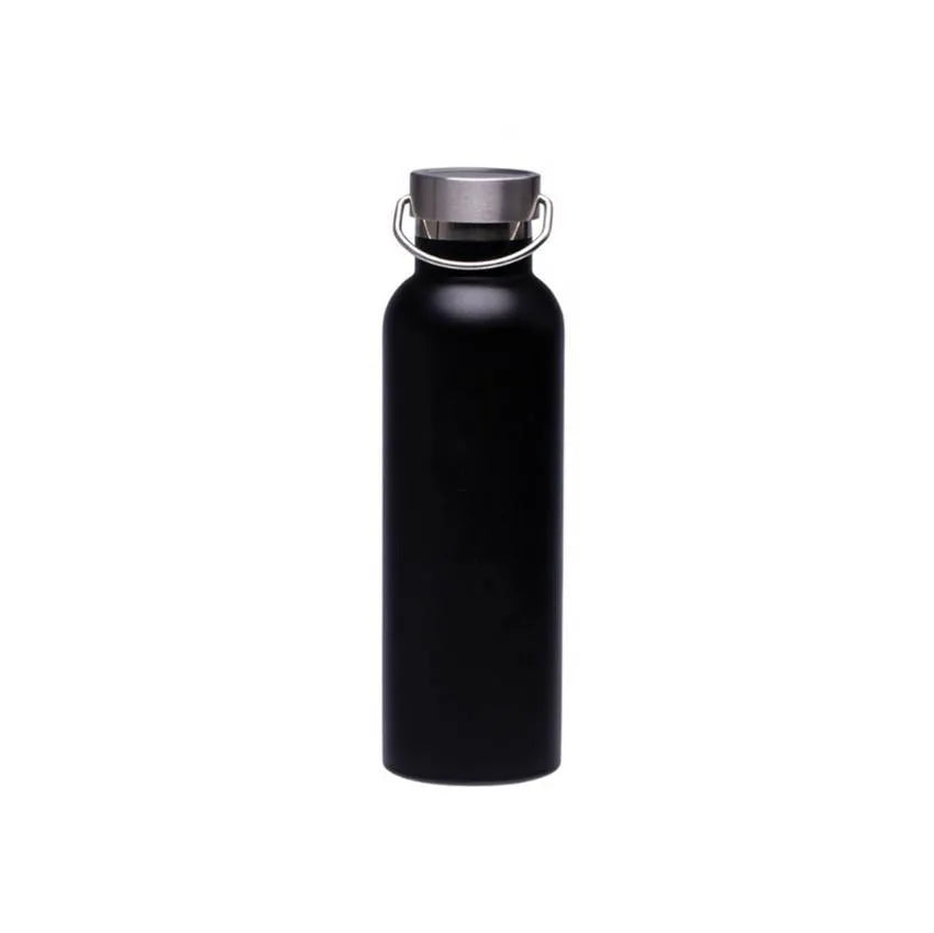 750ml stainless steel sports water bottle, 304 steel inside and outside, 24 x 7.5 cm, 340g, in Black or White