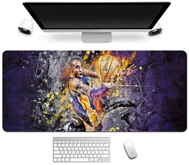Custom mouse pad 80 x 40 cm rubber cloth black antiskid desk mat with wrist guard and 3mm thickness