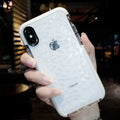 TPU iPhone case with striped pattern design showing black border option fitted to iPhone