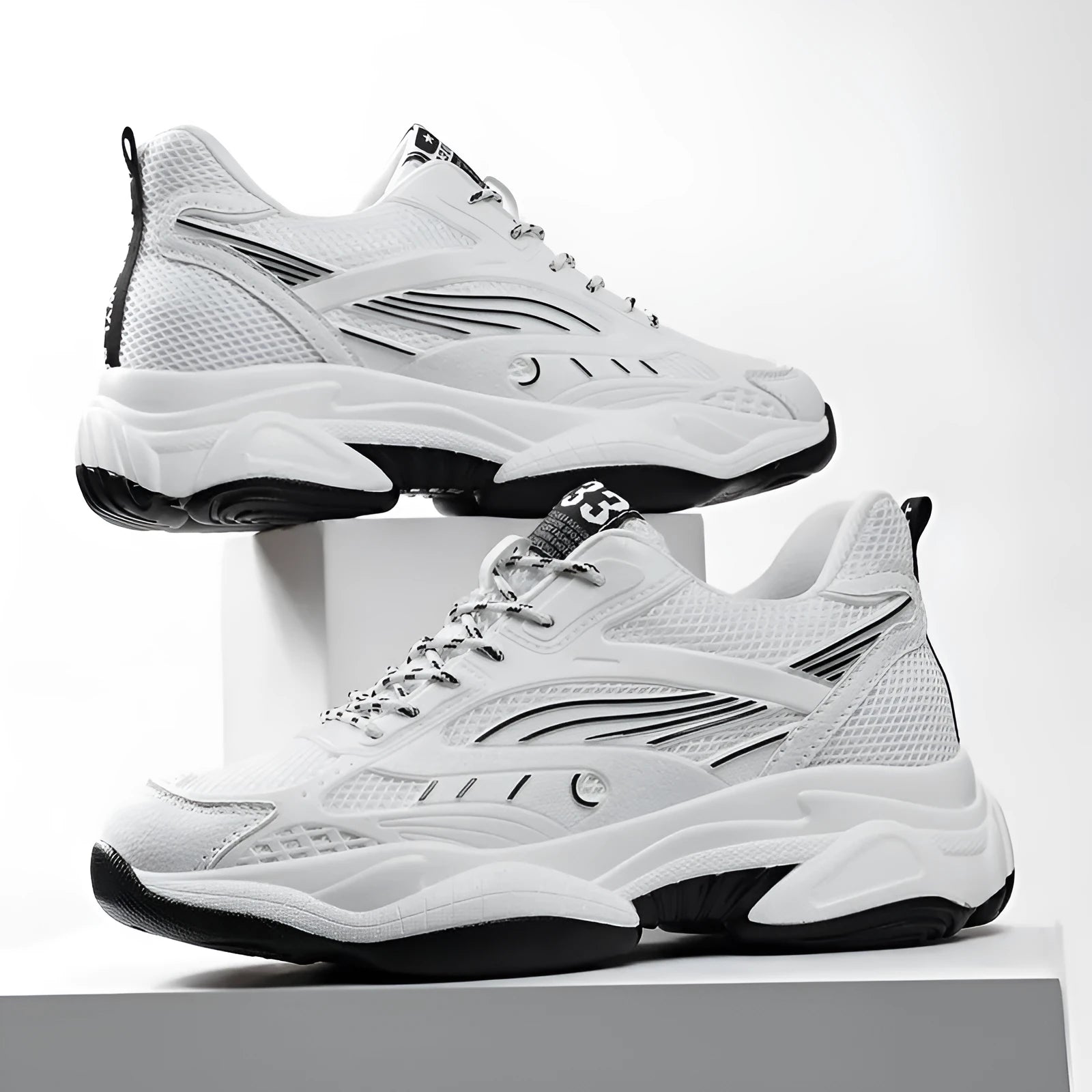 Breathable mesh casual sneakers with hidden elevator 6cm height increase black rubber sole