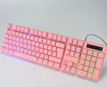 Mechanical feeling computer keyboard with USB cable in multiple colour options