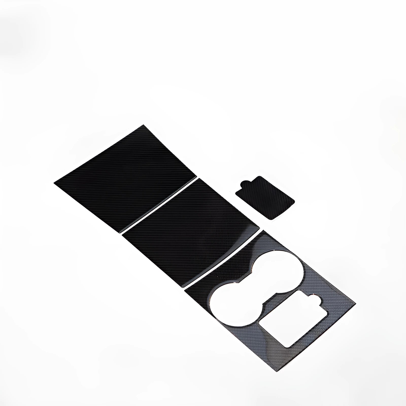 Carbon fibre sticker for centre control box interior armrest with anti slip texture